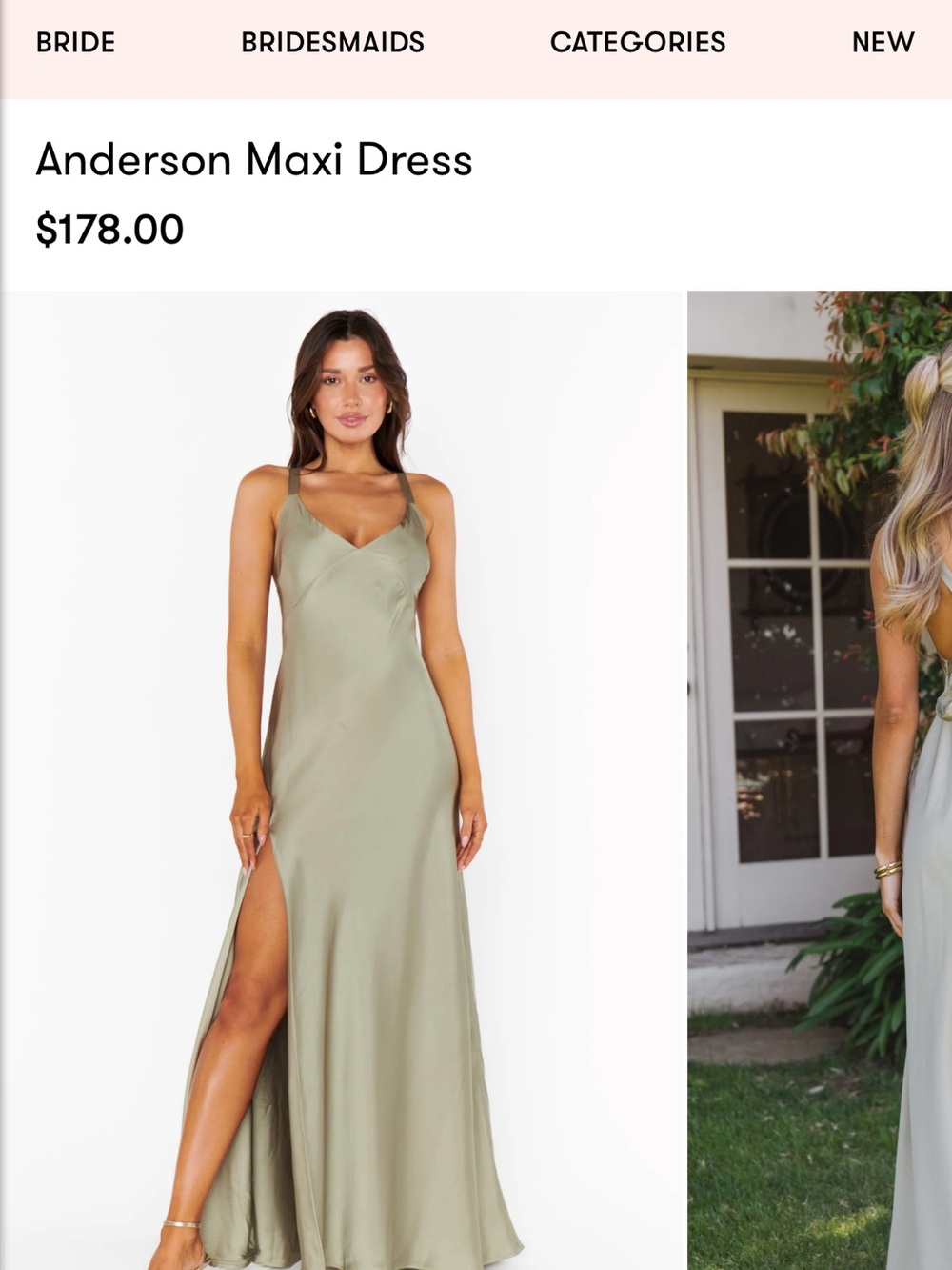 Show Me Your MuMu Anderson Maxi Dress in Sage